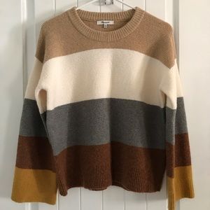 NWOT Madewell Striped Bell Sleeve Sweater